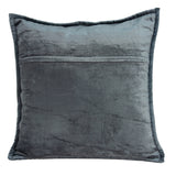 Parkland Collection Anajar Transitional Charcoal Solid Quilted Pillow Cover With Poly Insert