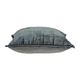 Parkland Collection Anajar Transitional Charcoal Solid Quilted Pillow Cover With Poly Insert