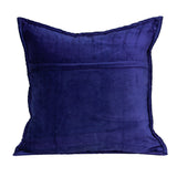 Parkland Collection Augusta Transitional Royal Blue Solid Quilted Pillow Cover With Poly Insert