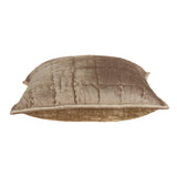Parkland Collection Byblo Transitional Taupe Solid Quilted Pillow Cover With Poly Insert