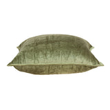Parkland Collection Pilas Transitional Olive Solid Quilted Pillow Cover With Poly Insert