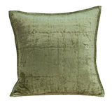 Parkland Collection Pilas Transitional Olive Solid Quilted Pillow Cover With Poly Insert