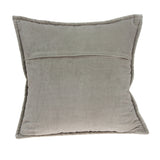 Parkland Collection Kavi Transitional Grey Solid Quilted Pillow Cover With Poly Insert