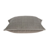 Parkland Collection Kavi Transitional Grey Solid Quilted Pillow Cover With Poly Insert
