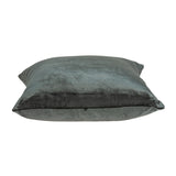 Parkland Collection Garnet Transitional Charcoal Solid Pillow Cover With Poly Insert