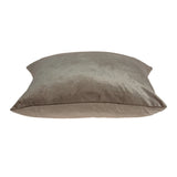 Parkland Collection Druzy Transitional Taupe Solid Pillow Cover With Poly Insert
