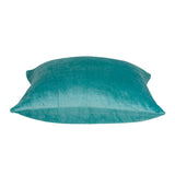 Parkland Collection Camila Transitional Aqua Solid Pillow Cover With Poly Insert