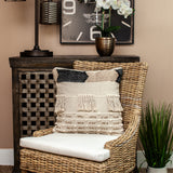 Parkland Collection Taj Transitional Ivory Throw Pillow