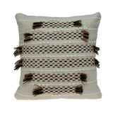 Parkland Collection Jace Transitional Beige Throw Pillow