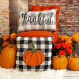 Parkland Collection Pumpyking Transitional Orange Throw Pillow