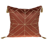 Parkland Collection Zella Transitional Burnt Orange Throw Pillow
