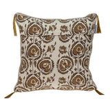 Parkland Collection Marjoram Transitional Beige Throw Pillow