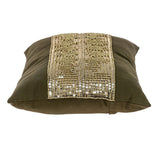 Parkland Collection Misty Transitional Olive Throw Pillow