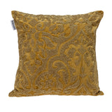 Parkland Collection Carmela Transitional Mustard Yellow Throw Pillow