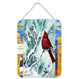 Caroline'S Treasures Pjc1057Ds1216 Winter'S Glory Redbird 1 Northern Cardinal Wall Or Door Hanging Prints, 16 X 12, Multic