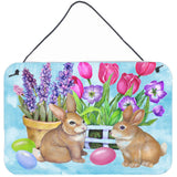 Caroline'S Treasures Pjc1066Ds812 New Beginnings Easter Rabbit Wall Or Door Hanging Prints, 8 X 12, Multicolor