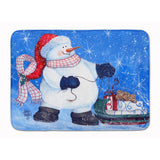 Caroline'S Treasures Friends Can Ride Too Snowman, 19 X 27, Multicolor