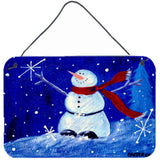 Caroline'S Treasures Pjc1085Ds812 Happy Holidays Snowman Wall Or Door Hanging Prints, 8 X 12, Multicolor