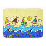 Caroline'S Treasures Summer Sail Away Sailboats Floor Mat, 19 X 27, Multicolor