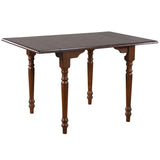 Sunset Trading Andrews 3 Piece 48 Rectangular Dining Set | Expandable Drop Leaf Table | Chestnut Brown Wood | Napoleon Chairs