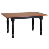 Sunset Trading Selections 5 Piece 60 Rectangular Extendable Dining Set | Allenridge Chairs | Butterfly Leaf Table | Antique Bl