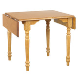 Sunset Trading Selections 48 Rectangular Extendable Drop Leaf Dining Table | Light Oak Wood | Seats 2, 4
