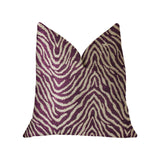 Plutus Oasis Waves Purple And Beige Luxury Throw Pillow - Double Sided 20,, X 26,, Standard