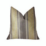 Plutus Graceful Bridge Yellow And Gray Luxury Throw Pillow - Double Sided 20,, X 36,, King