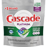 3700090802 Cascade Platinum Action Pacs Fresh Dishwasher Detergent Tabs (14 Count)