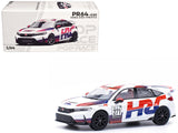 Honda Civic Type R FL5 HRC Honda Racing White with Graphics 1/64 Diecast Model Car by Pop Race