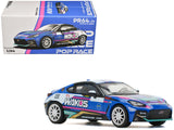 Toyota GR86 Wakos Blue with Graphics 1/64 Diecast Model Car by Pop Race
