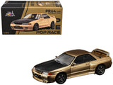 Skyline GTR R32 RHD (Right Hand Drive) Chrome Gold with Carbon Hood Tokyo Auto Salon 2025 1/64 Diecast Model Car by Pop Race