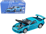 Mazda RX7 (FC3S) RE Amemiya RHD (Right Hand Drive) Light Blue with Carbon Hood Tokyo Auto Salon 2026 1/64 Diecast Model Car by