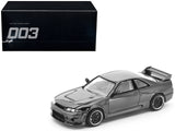 GTR R33 400R RHD (Right Hand Drive) Dark Chrome The Dark Chrome Series 1/64 Diecast Model Car by Pop Race