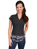 CAPSLEEVE PERUVIAN COTTON BLOUSE