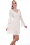 DRESS WITH RUFFLE SLEEVE EYELET FAB