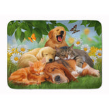 Caroline'S Treasures Golden Retriever, Labrador Sleepy Heads, 19 X 27, Multicolor
