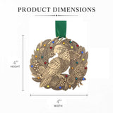 Merry Parrot Ornament with Crystals (Bronze)