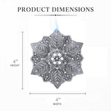 Snow Crystal Winter Greens Ornament (Aluminum)