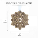 Snow Crystal Winter Greens Ornament (Bronze)
