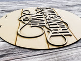 Happy Thanksgiving 18inch Door Hanger Unfinished Kit