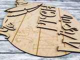 3D The Witch Is In Door Hanger Unfinished Kit