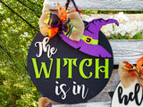 3D The Witch Is In Door Hanger Unfinished Kit