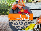 3D HELLO fall with Leaves Acorns and Leaf Overlay Door Hanger Unfinished Kit