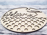 3D Flamingo Welcome Door Hanger Unfinished Kit