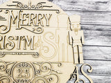Merry Christmas Nutcracker Door Hanger Unfinished Kit