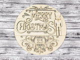 Merry Christmas Nutcracker Door Hanger Unfinished Kit