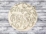 Merry Christmas Lights Door Hanger Unfinished Kit