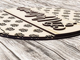 Welcome Scribble Heart Pattern Door Hanger Unfinished Kit