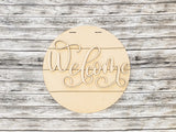 Fancy Welcome Door Hanger Unfinished Kit